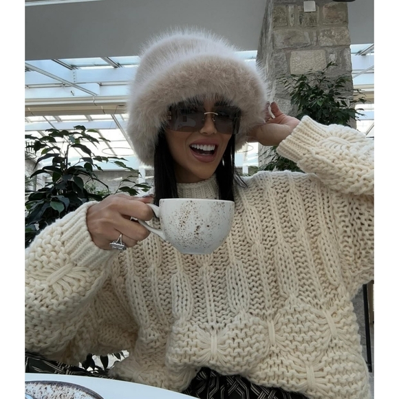 Zara Textured Knit Sweater Cream NWT - Picture 3 of 7